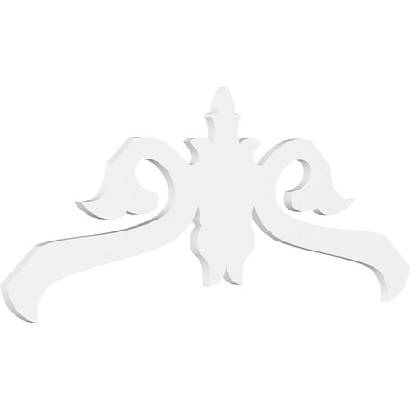 Ekena Millwork Pitch Florence Architectural Grade PVC Gable Pediment, 60"W x 25"H x 1"P (10/12) GPP060X025X100FLO